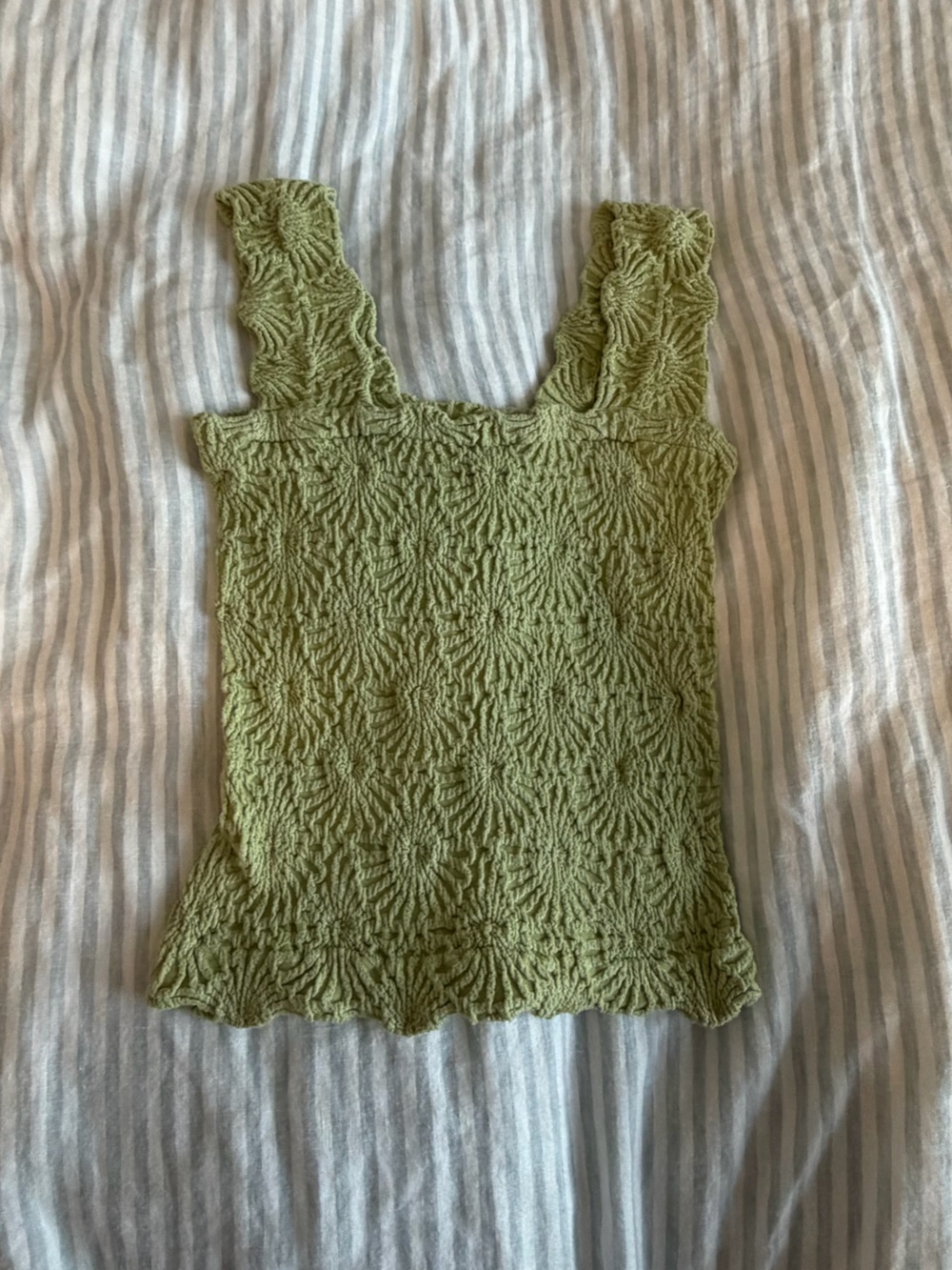 Free People Inspired Dupe Green Floral Tank Top